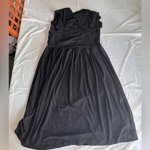 Cross Strap Black Dress XL